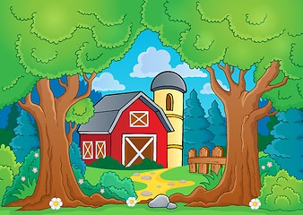 Image showing Tree theme with farm 3