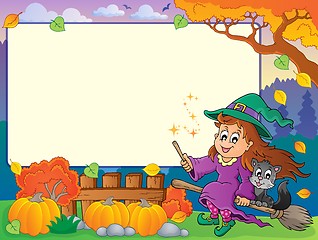 Image showing Autumn frame with Halloween theme 2