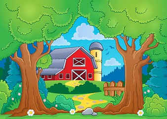 Image showing Tree theme with farm 4