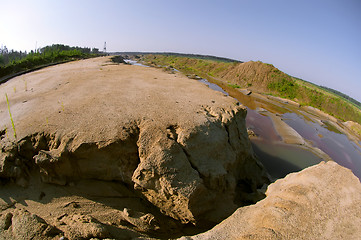 Image showing Sand ravine and valley