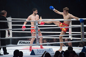 Image showing MOSCOW - MARCH 28: Alexander Mischenko and Timur Aylyarov on fig