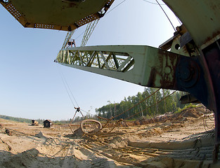 Image showing Digging mine machine fisheye