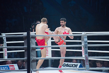 Image showing MOSCOW - MARCH 28: Alexander Mischenko and Timur Aylyarov on fig