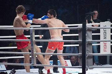 Image showing MOSCOW - MARCH 28: Alexander Mischenko and Timur Aylyarov on fig