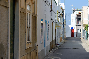 Image showing Street of Fuseta village, Portugal