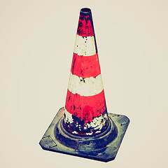 Image showing Retro look Traffic cone