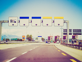 Image showing Retro look Motorway