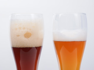 Image showing Two glasses of German beer