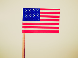 Image showing Retro look American flag