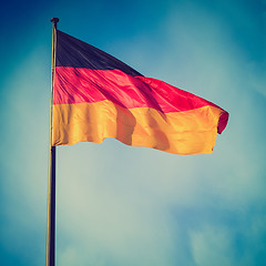 Image showing Retro look German flag