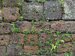 Image showing wall detail at Angkor Thom