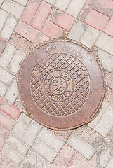 Image showing Old manhole in Kaliningrad. Russia