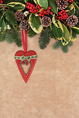 Image showing Red Heart Bauble