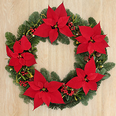 Image showing Poinsettia Wreath