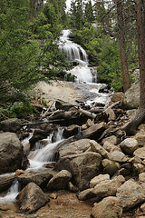 Image showing Beautiful Waterfall at Mount Whitney in California 