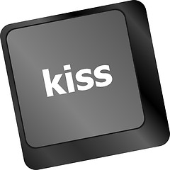 Image showing Key with the word kiss on it, on a computer keyboard