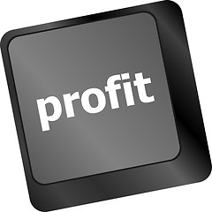 Image showing Profit key showing returns for internet businesses