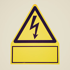 Image showing Retro look Danger of death Electric shock