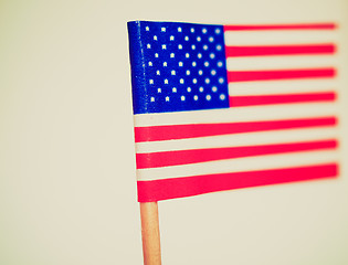 Image showing Retro look American flag