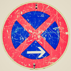 Image showing Retro look No parking sign