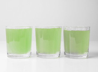 Image showing Green apple juice