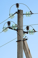 Image showing metal electric post