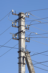 Image showing metal electric post