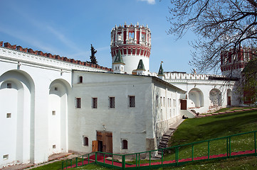 Image showing Walls and tower of Novodevichiy Convent