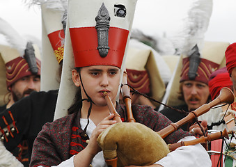 Image showing Bagpipe player