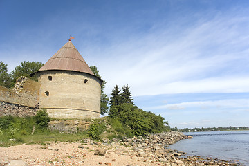 Image showing Old Golovina (Head) tower at Shlisselburg fortress Oreshek