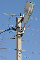 Image showing street light against bleu sky