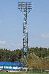 Image showing Stadium lights tower