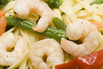 Image showing shrimp scampi primavera