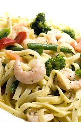 Image showing shrimp scampi primavera