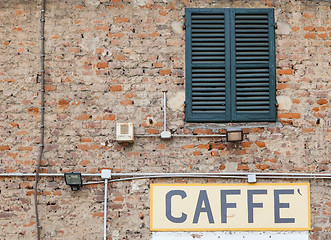 Image showing Coffee sign in Italy