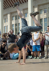 Image showing Little Breakdancer up side down