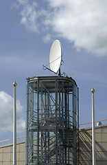 Image showing Satelite on a roof