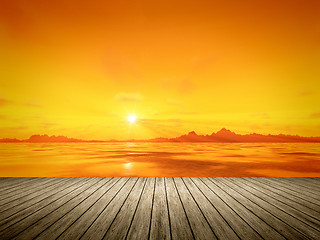 Image showing golden sunset