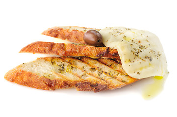 Image showing grilled bread with cheese