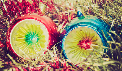 Image showing Retro look Baubles