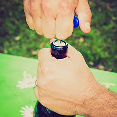 Image showing Retro look Bottle opening