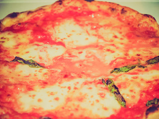 Image showing Retro look Pizza Margherita