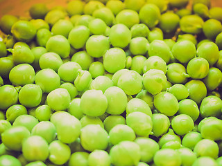 Image showing Retro look Green peas