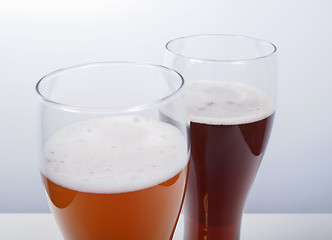 Image showing Two glasses of German beer