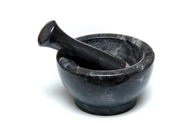 Image showing marble mortar and pestle
