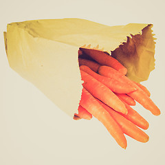 Image showing Retro look Carrots