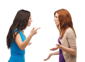 Image showing two teenagers having a fight