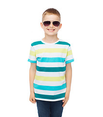 Image showing smiling cute little boy in sunglasses