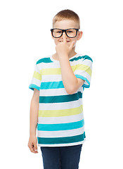 Image showing smiling little boy in eyeglasses