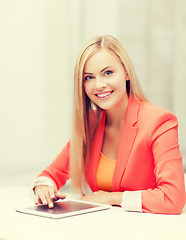 Image showing woman with tablet pc